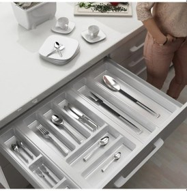 Resim Mutfak, Modüler Kaşıklık Seti, Beyaz, 64 x 48 cm (Enden-Boydan 3,5 cm Kesilebilir) 