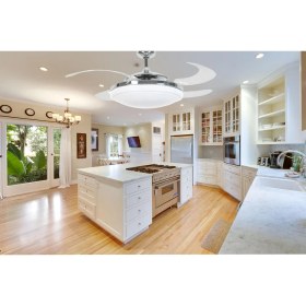 Resim Hunter PasificFanaway Evo 2 Endure Krom - 121 Cm. Aydınlatmalı Kanatları Gizlenen Tavan Vantilatörü 