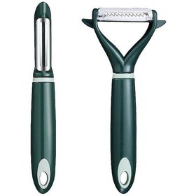 Resim 3b Trend 2'li Sebze Soyucu, Paslanmaz Çelik, Patates Soyucu Yeşil 