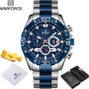 Resim Hanyang Sbe Box Navıforce Moda Saatler Erkekler Için Lüks Orijinal Klasik Kuvars Saat Analog Kronograf Spor Su Geçirmez Çelik Bant Kol Saati (Yurt Dışından) 