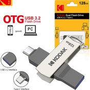 Resim KODAK K273 USB Flash Sürücü, USB 3.2 Type C, 32GB/128GB/64GB/256GB Hızlı Çift Bellekli Akıllı Telefon ve Laptop için Pendrive 