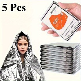 Resim 5/10 adet, Ekstra Büyük Dış Mekan Acil Durum Battaniyesi, Termal Battaniye - 210 x 130cm, Kamp, Dağcılık, Yürüyüş ve Açık Hava Maceraları için Hayatta Kalma ve İlk Yardım Seti "Acil Durum" ile, Kamp Malzemeleri | Dayanıklı Kumaş 