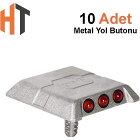 Resim Ankrajlı Metal Yol Butonu Seti 10 x 10 x 2,1 cm 