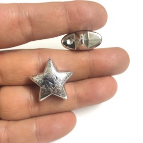 Resim Rodyum Kaplama 22mm Çatlatma Desen Tombul Yıldız 