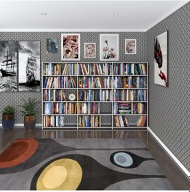 Resim Kenzlife Kitaplık Süper Ga 150 240 19 Gri 5 Katlı 3 Bölme Çift Bölme Opsiyonlu Ofis Mutfak Banyo Dolabı Arkalıksız Çok Renkli 