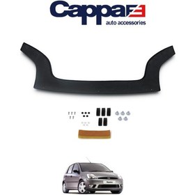 Resim Ford Fiesta Ön Kaput Koruyucu Rüzgarlık 4mm Akrilik Abs Piano Black 2002-2008 