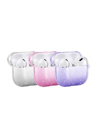 Resim Ariatech Apple Uyumlu AirPods 3. Nesil Allstar Airbag 32 Parlayan Simli Saydam Renkli Kılıf-pembe Pembe 