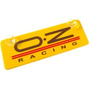 Resim O.z Racing Sarı Dekor Plaka Vantuzlu Cam Süsü 22X7.5CM 