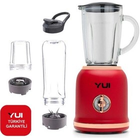 Resim Yui M-18 3'ü 1 Arada Retro Smoothie Blender Seti 