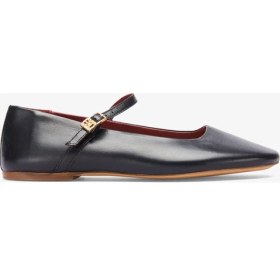 Resim Tommy Hilfiger Maryjane Ballerına Leather Kadın Siyah Babet 