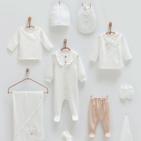 Resim Kıpırık Baby 10'lu Ekru Bebek Hastane Çıkışı Takımı-1132 Ekru 