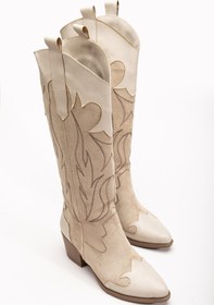 Resim MS SUGAR SHOES Sugar Kadın Acı Kahve Nakışlı Kovboy Western Dallas Çizme 