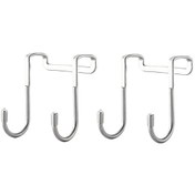 Resim Kapı Kancası - 2 Parça - Paslanmaz Çelik - Kapı Askısı - Asma Kancaları - Banyo Kancaları - Elbise Kancası - Elbise Askısı - Kapı Üstü - 