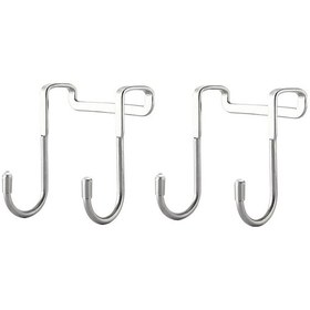 Resim Kapı Kancası - 2 Parça - Paslanmaz Çelik - Kapı Askısı - Asma Kancaları - Banyo Kancaları - Elbise Kancası - Elbise Askısı - Kapı Üstü - 