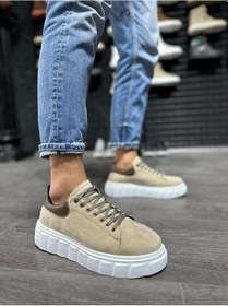 Resim Shoecide Yüksek Taban Günlük Süet Ayakkabı 144 Vizon Süet Vizon Süet Vizon 