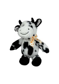 Resim Sevimli Peluş İnek Hediyelik Uyku Arkadaşı 40 Cm Siyah 