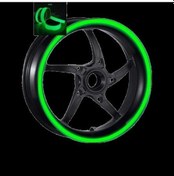 Resim Gece Yanan Doğal Renk Fosforlu 7cm X 7 M Lüks 1 Set Jant Şeridi 