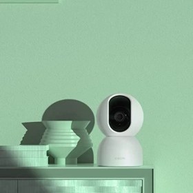 Resim Akıllı Kamera C400, 1440P Wifi Kamera, Bebek Monitörü, Iç Mekan Kamerası, Evcil Hayvan Kamerası, Gece Görüşü, 360° Dönen Başlık, Beyaz 