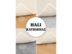 Resim 4 Adet Halı Altı Kaydırmaz Şeffaf Ped Kayma Önleyici Yıkanabilir Silikon Mat Paspas Sabitleyici 70 mm 