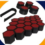 Resim Bordo Evrensel Bijon Cıvata Somun Kapakları 17mm Altıgen Tüm Araçlara Uyumlu.birçok Renk Seçeneğiyle 