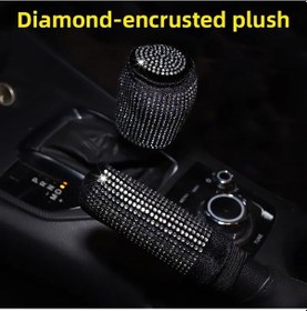 Resim Araba Malzemeleri Flaş Elmas Kaplı Peluş Deri Kumaş Sanat Nefes El Freni Seti Diamond Bkwt Diamond Bkwt 