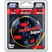 Resim Reflektif Petekli Kedi Gözü Bant - Kırmızı 