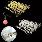 Resim 300 adet Takı Yapımı, DIY El Sanatları için Alaşım Başlıklı Pinler, Bükülebilir ve Kesilebilir, Yuvarlak Başlıklı Pinler Bilezikler, Kolyeler, Küpeler için, Altın ve Gümüş Seçenekleri ile, Boyutlar 20mm'den 50mm'ye kadar 