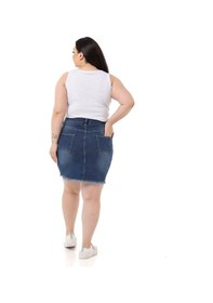 Resim Disentis Büyük Beden Eteği Püsküllü Düğme Detaylı Mavi Denim Mini Etek-mavi Mavi 