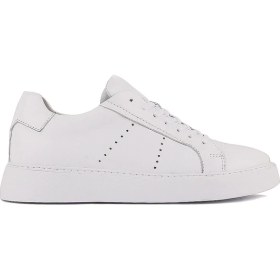 Resim Sail Lakers - Beyaz Deri Bağcıklı Erkek Sneaker 