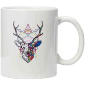 Resim Kupa Bardak Triangles Deer Geyik 