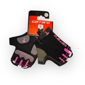 Resim Carraro Kısa Parmak Eldiven Siyah/Pembe -XS Beden- CRO-004F 