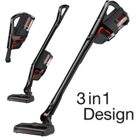 Resim Miele Triflex Hx1 Şarjlı Dikey Süpürge Obsidian Siyahı 