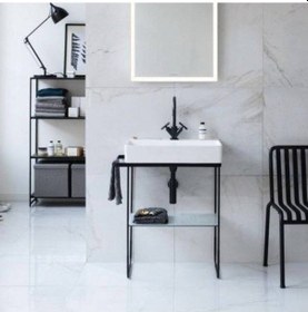 Resim Duravit - Durasquare Tezgah Üstü Lavabo Batarya Banklı 60 Cm Beyaz - 2353600071- Beyaz 