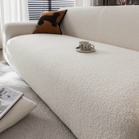Resim 1 adet Tam Kalın Teddy Velur Kanepe Kılıfı - Elastik, Kaymaz, Makinede Yıkanabilir Tüm Mevsimler için Uygun 1-4 Kişilik Kanepler ve Seksiyonel Koltuklar, Klasik Tasarım, Oturma Odası Dekorasyonu için Mükemmel 