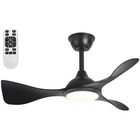 Resim Zürih Ledli Tavan Vantilatörü Siyah Kumandalı 