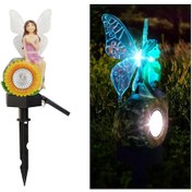 Resim Kosona Güneş Enerjili Bahçe Çiçeği Işığı - Güneşçiçek Desenli Dış Mekan Aydınlatması, 8-10 Saat Süreyle Beyaz+yedi Renkli Işık 