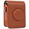 Resim Fujifilm Instax Mini Evo Uyumlu Kahverengi Askılı Deri Çanta 