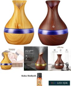 Resim Sarftech Ultrasonik Hava Nemlendirici Aromatik Oda Kokusu 7 Renk Led Işıklı 300ml 