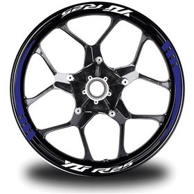 Resim YZF R25 Yazılı Mavi Takım Jant Sticker Modeli 