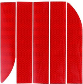 Resim Kırmızı Elens Mağazası Araba Reflektör Etiketi 3x90 Cm Gövde Dış Bagaj Çıkartması Otomatik Yansıtıcı Bant 