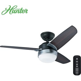 Resim HUNTER FAN - Nova Mat Siyah - 107 Cm. Uzaktan Kumandalı Aydınlatmalı Tavan Vantilatörü 