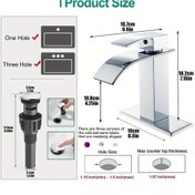 Resim Xuweiwei Silvery Paslanmaz Çelik Şelale Rv Banyo Bataryası Seti Sıcak Soğuk Su Esnek Hortum 