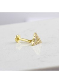 Resim Glorria Altın Üçgen Tragus Piercing Altın 