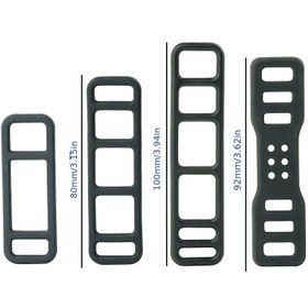 Resim Bisiklet Işıkları, Kamera Montajı, Reflektörler için Silikon Bungee Kayışları - Dayanıklı Kauçuk Bağlama Kayışları, Çok Amaçlı Şarj Edilemeyen Bisiklet Aksesuarları, Siyah 