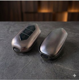Resim Togg Uyumlu Smart 3 Buton Silikon Oto Anahtar Kumanda Kabı Kılıf Gri 