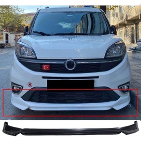Resim Fiat Doblo Uyumlu Ön Ek 2015 2016 2017 2018 2019 2020 2021 Mat Siyah Plastik Ön Karlık 