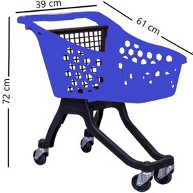 Resim Marketix Kartal Plastik Çocuk Market Alışveriş Arabası 25 Litre Mavi 