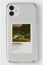 Resim Iphone 11 ile Uyumlu Jackboys Minimalist Poster Tasarım Baskılı Şeffaf Kılıf 