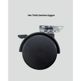 Resim Belle Fusion Mey Ithalat® Kilitli Mobilya Ayağı 6 cm 4’lü Set Zemin Korumalı 