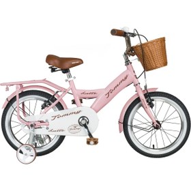Resim Tommybike Latte Hasır Sepetli, Deri Elcikli 16 Jant Çocuk Bisikleti, 4-6 Yaş Çocuk Bisikleti 